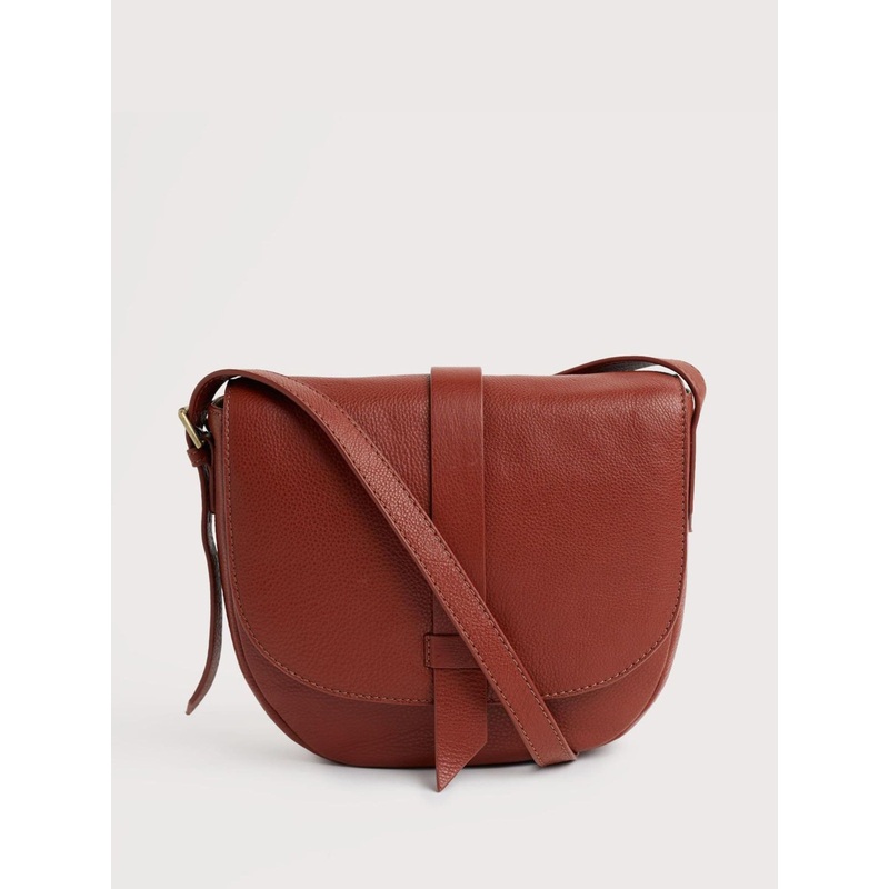 Seasalt Cornwall Brown Bellevalia Leather Cross-Body Bag
