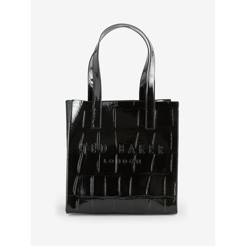 Ted Baker Black Reptcon Croc Effect Small Icon Bag