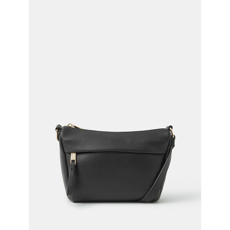 Accessorize Black Zip Front Cross-Body Bag