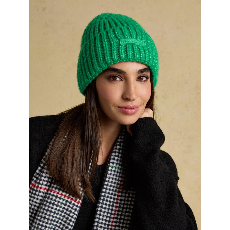 Joules Rosa Green Beanie Hat