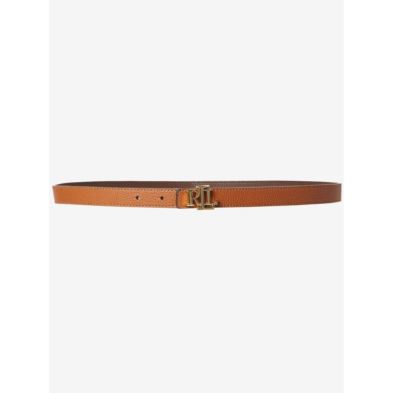 Lauren Ralph Lauren Tan Brown Reversible Monogram Belt