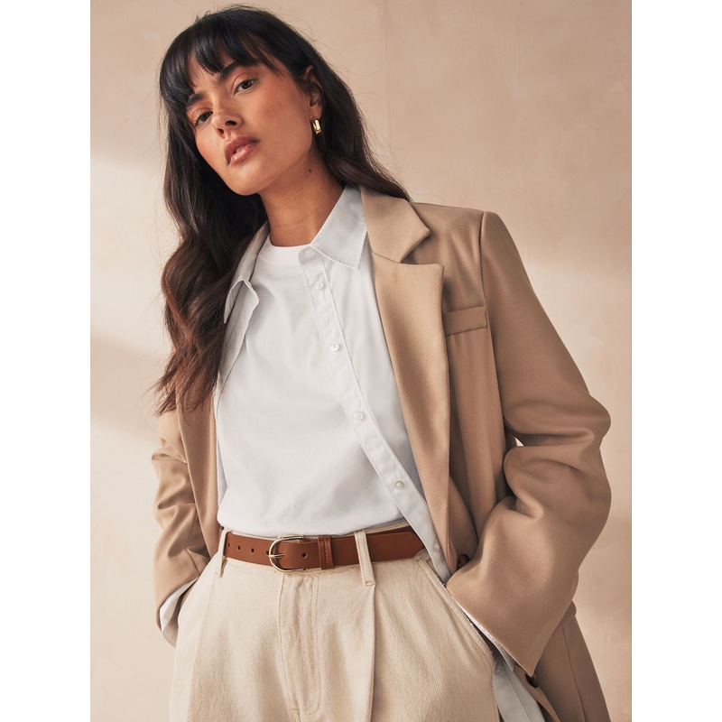 Tan Brown Regular Leather Belt