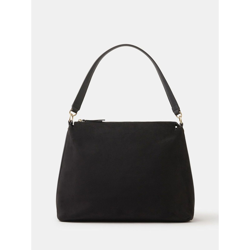 Accessorize Black Large Slouchy Suedette Handbag