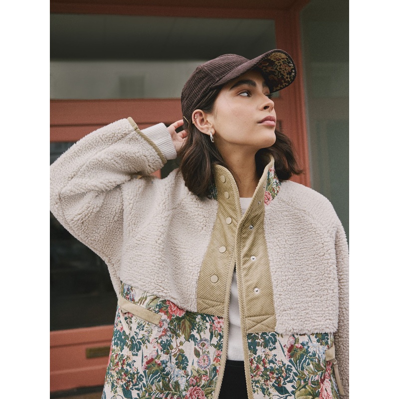Chocolate/ Tapestry Floral Cord Cap