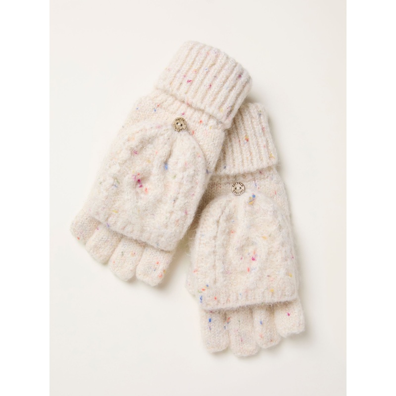 FatFace Ivory Confetti Overflap Gloves
