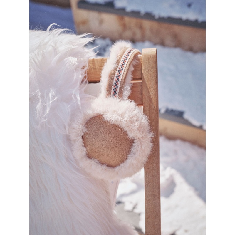 FatFace Tan Brown Fluffy Earmuffs