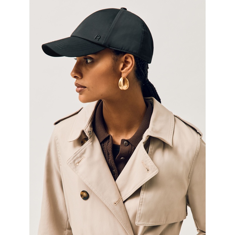 Reiss Black Nicole Logo-Embroidered Baseball Cap