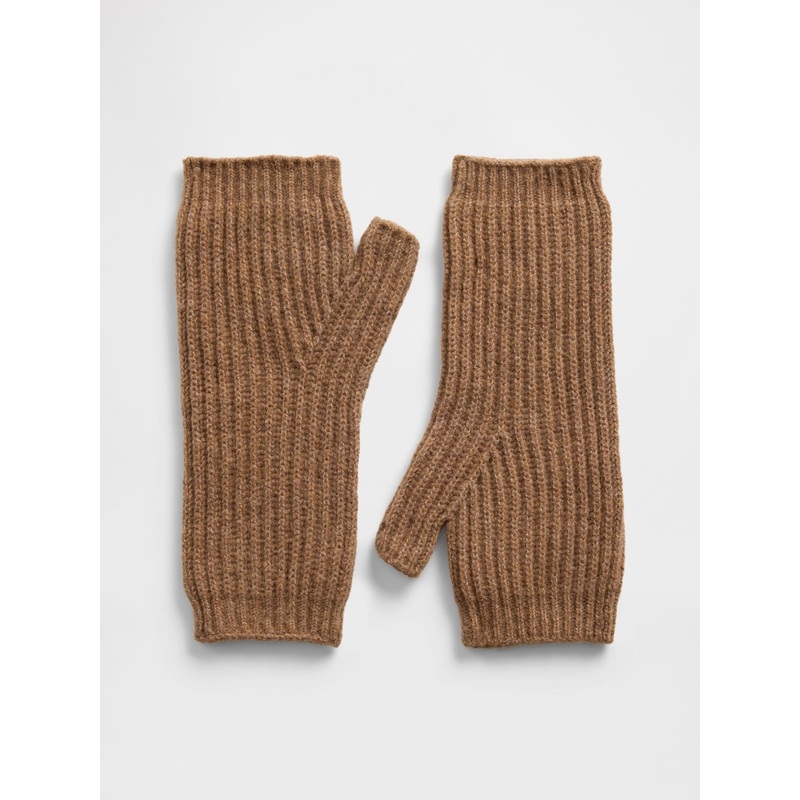 Gap Brown CashSoft Fingerless Mitten Gloves