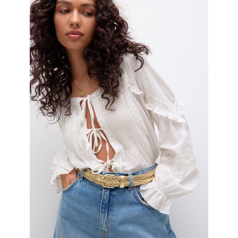 Gold Tone Hand Plaited Leather Belt