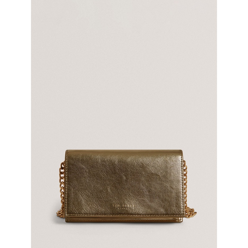 Ted Baker Gold Mahiraa Cross-Body Flapover Bag