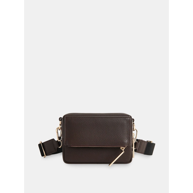 Whistles Brown Bibi Chocolate Cross-Body Bag