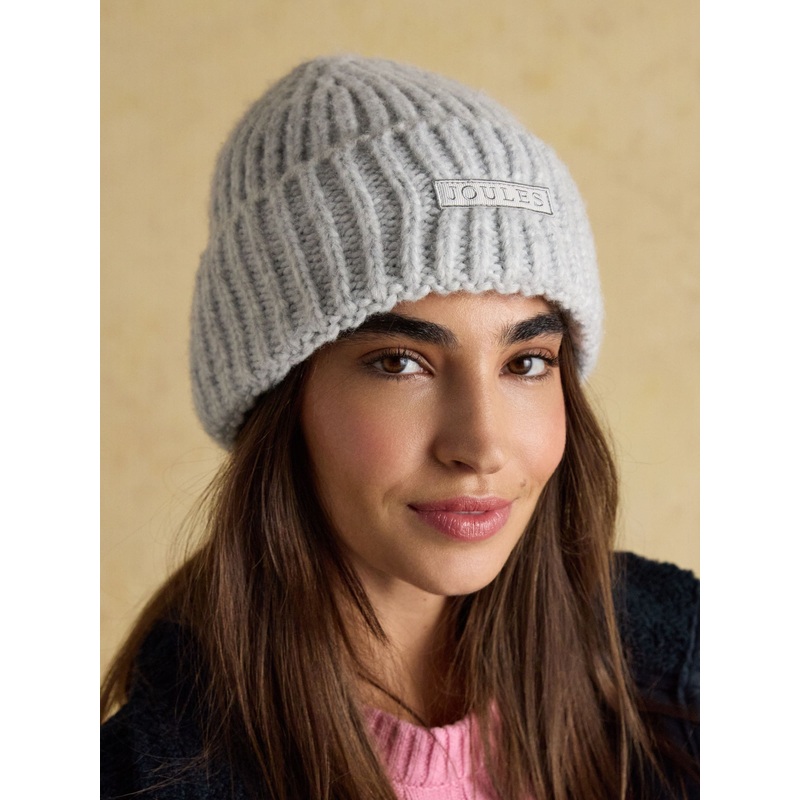 Joules Rosa Grey Beanie Hat