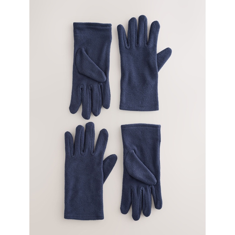 Navy Fleece Gloves 2 Pack