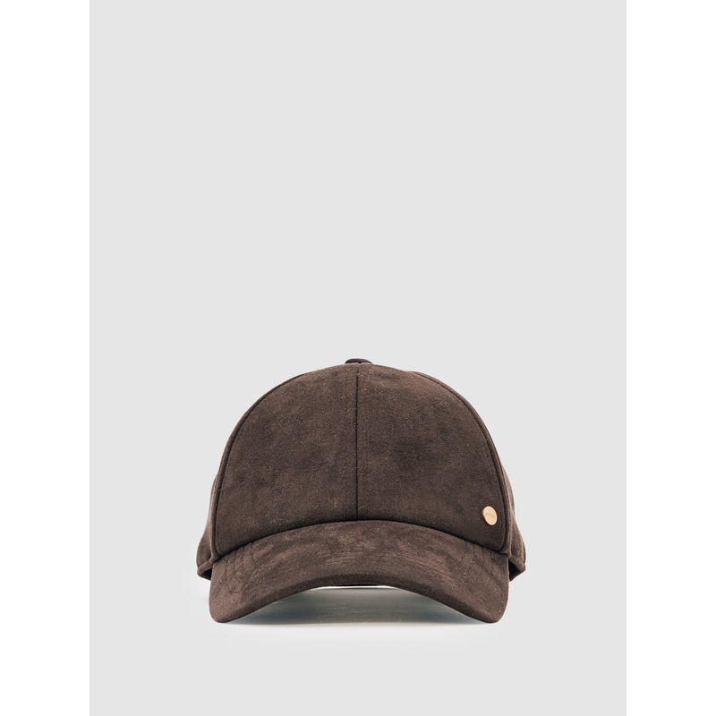 Reiss Chocolate Nicky Faux Suede Baseball-Style Cap