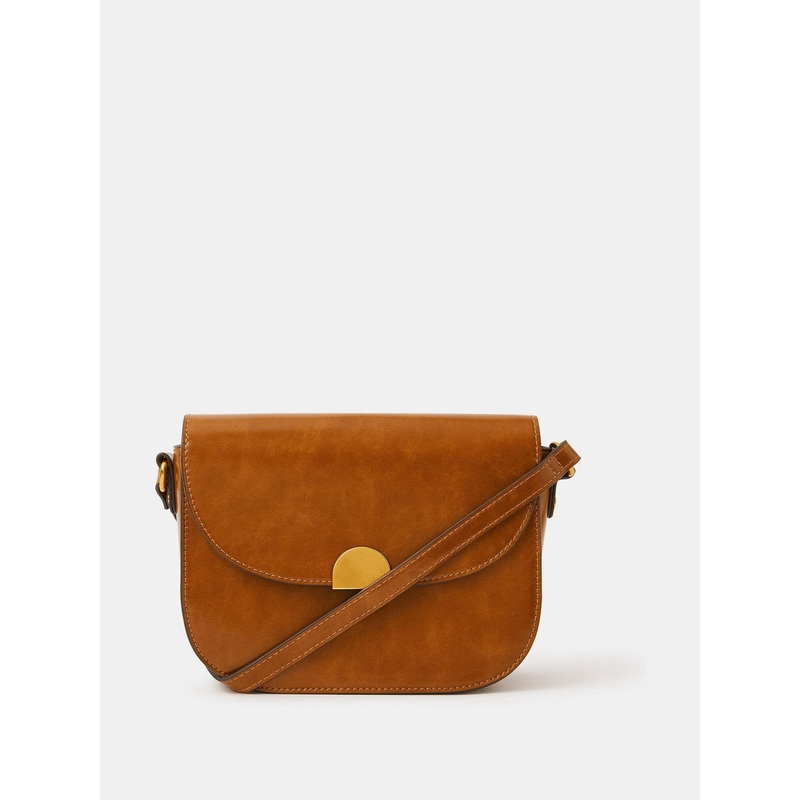 Accessorize Brown Boxy Cross-Body Bag