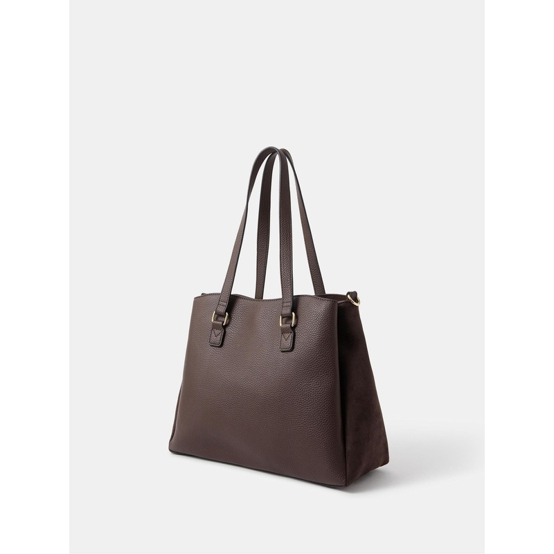Accessorize Brown Webbing Strap Faux Leather Shoulder Bag