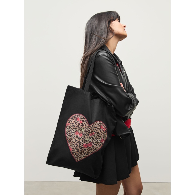 Animal Initial Shopper 100% Cotton Bag