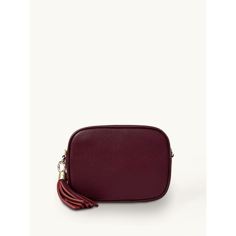 Apatchy Burgundy The Tassel Leather Cross-Body Bag