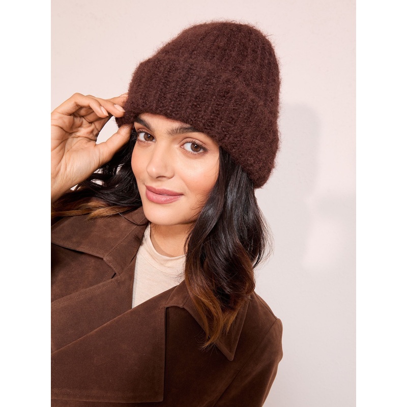 Friends Like These Chocolate Brown Cosy Knitted Beanie Hat