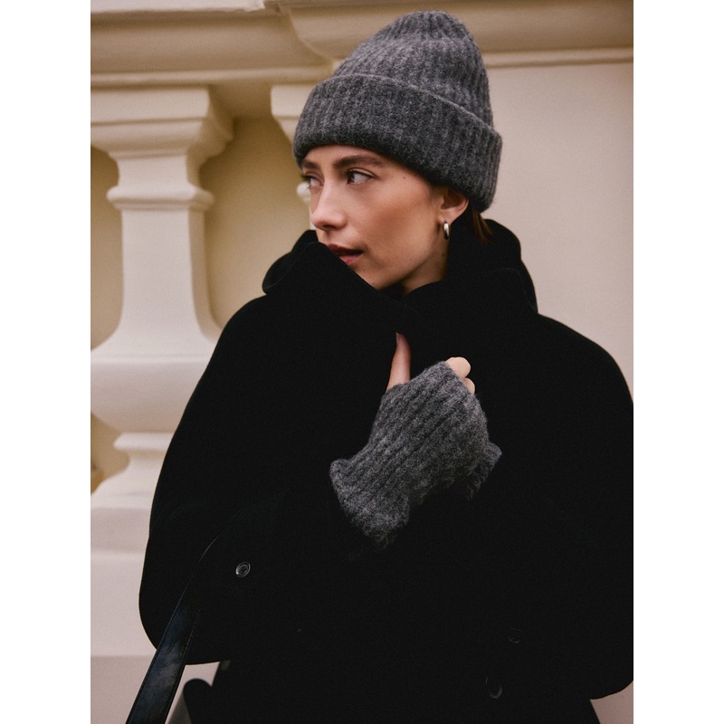 Grey Alpaca Blend Hand Warmers