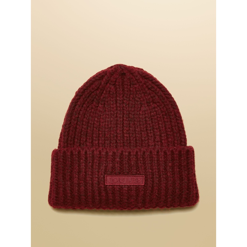 Joules Rosa Berry Red Beanie Hat