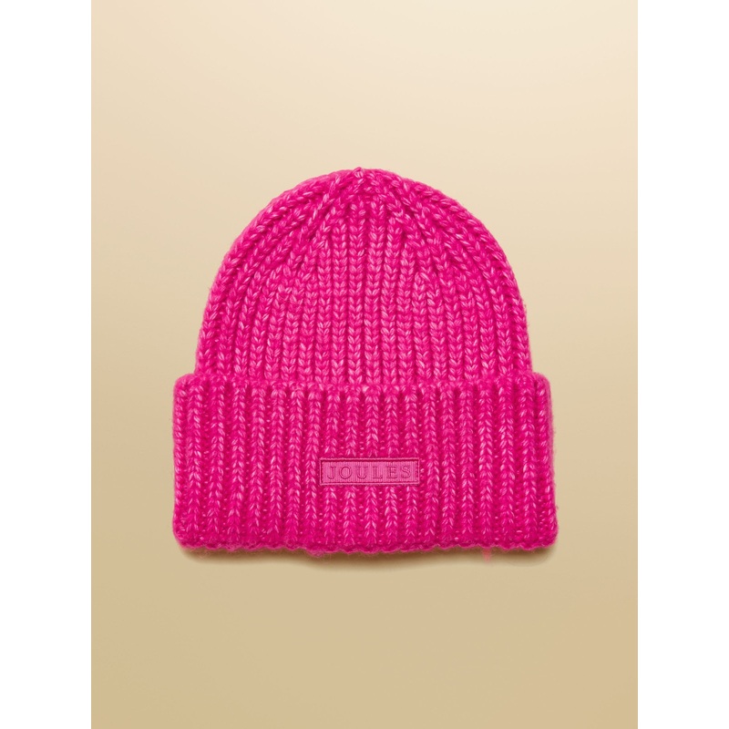 Joules Rosa Pink Beanie Hat