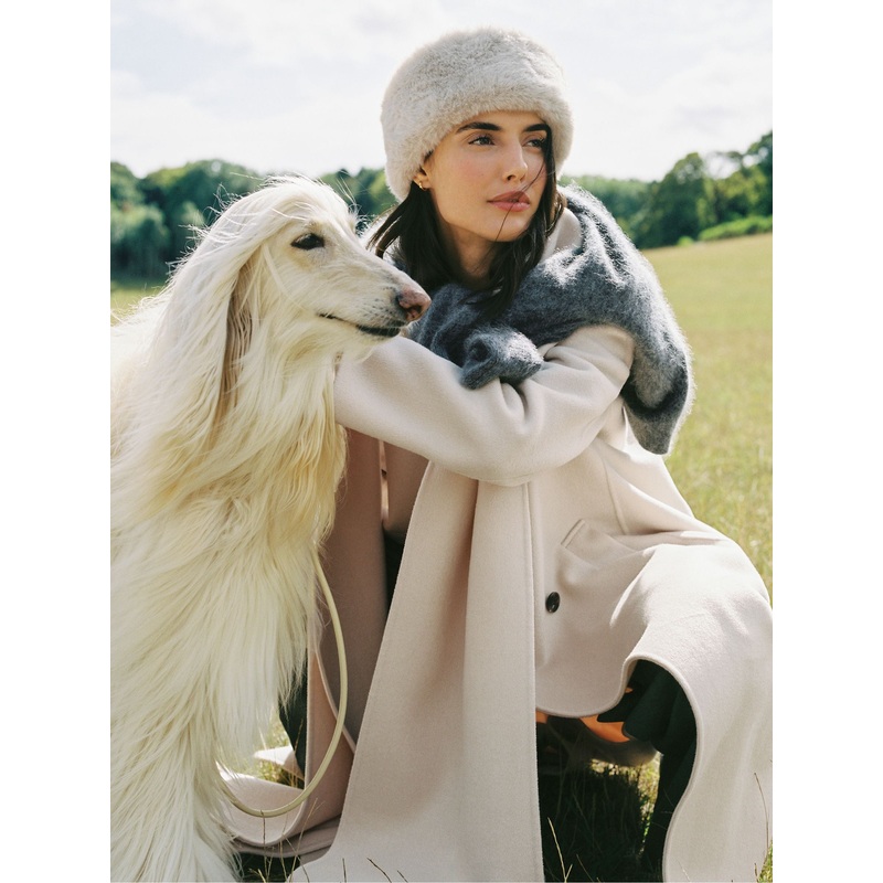 Reiss Off White Serena Faux Fur Hat