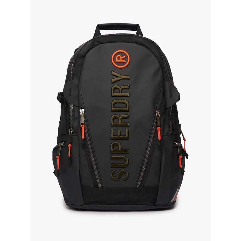 Superdry Black Tarp Embroidered Rucksack