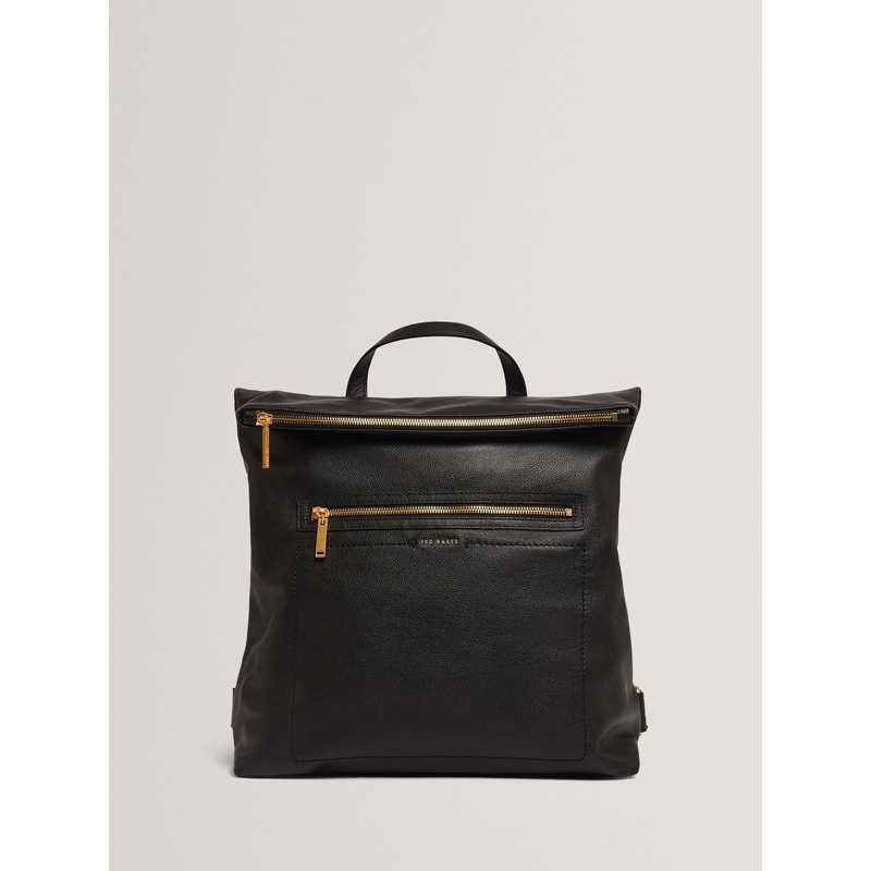 Ted Baker Black Luccea – Webbing Leather Backpack