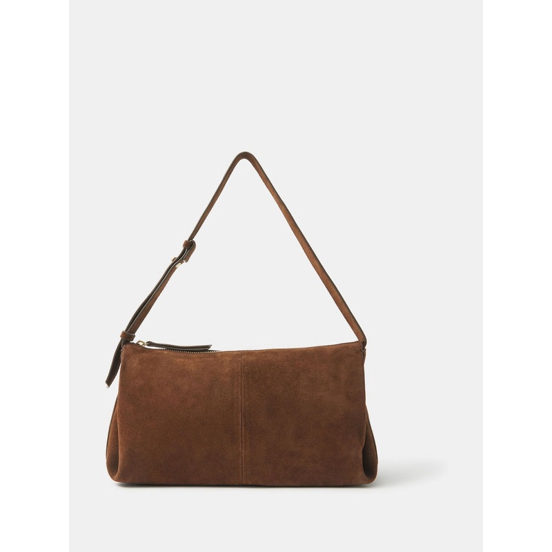 Accessorize Brown Suede Shoulder Bag