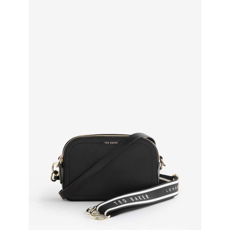 Ted Baker Black Luceele Webbing Leather Cross-Body Bag