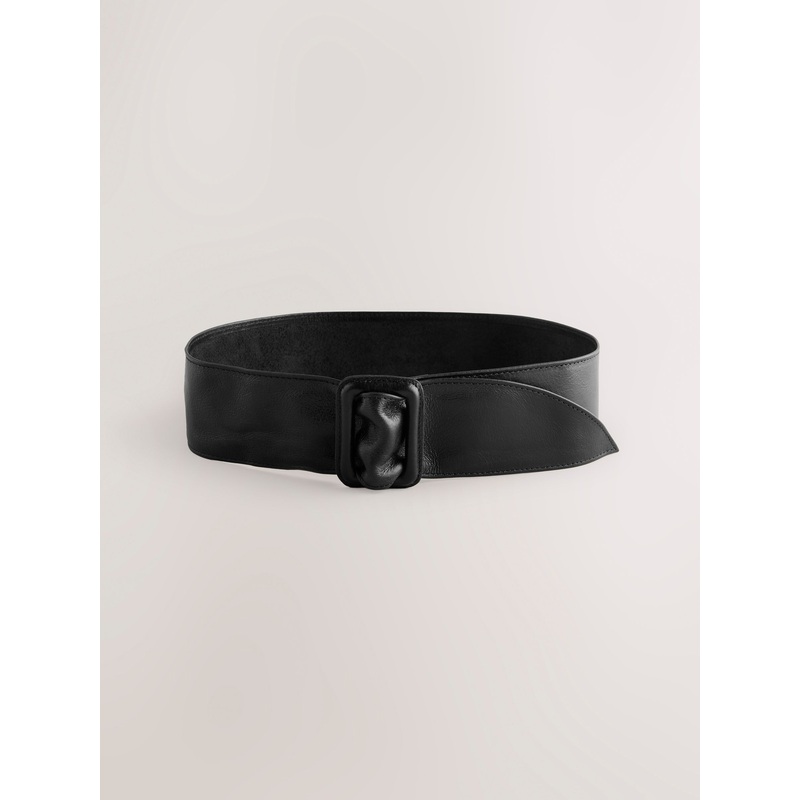 Black Wide Leather Belt