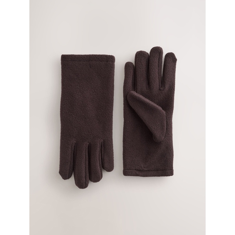 Chocolate Brown Fleece Gloves