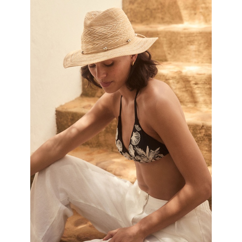 Neutral Packable Western Hat